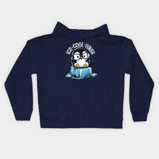 Nerdy Penguin, Ice-Cool Vibes Kids Hoodie